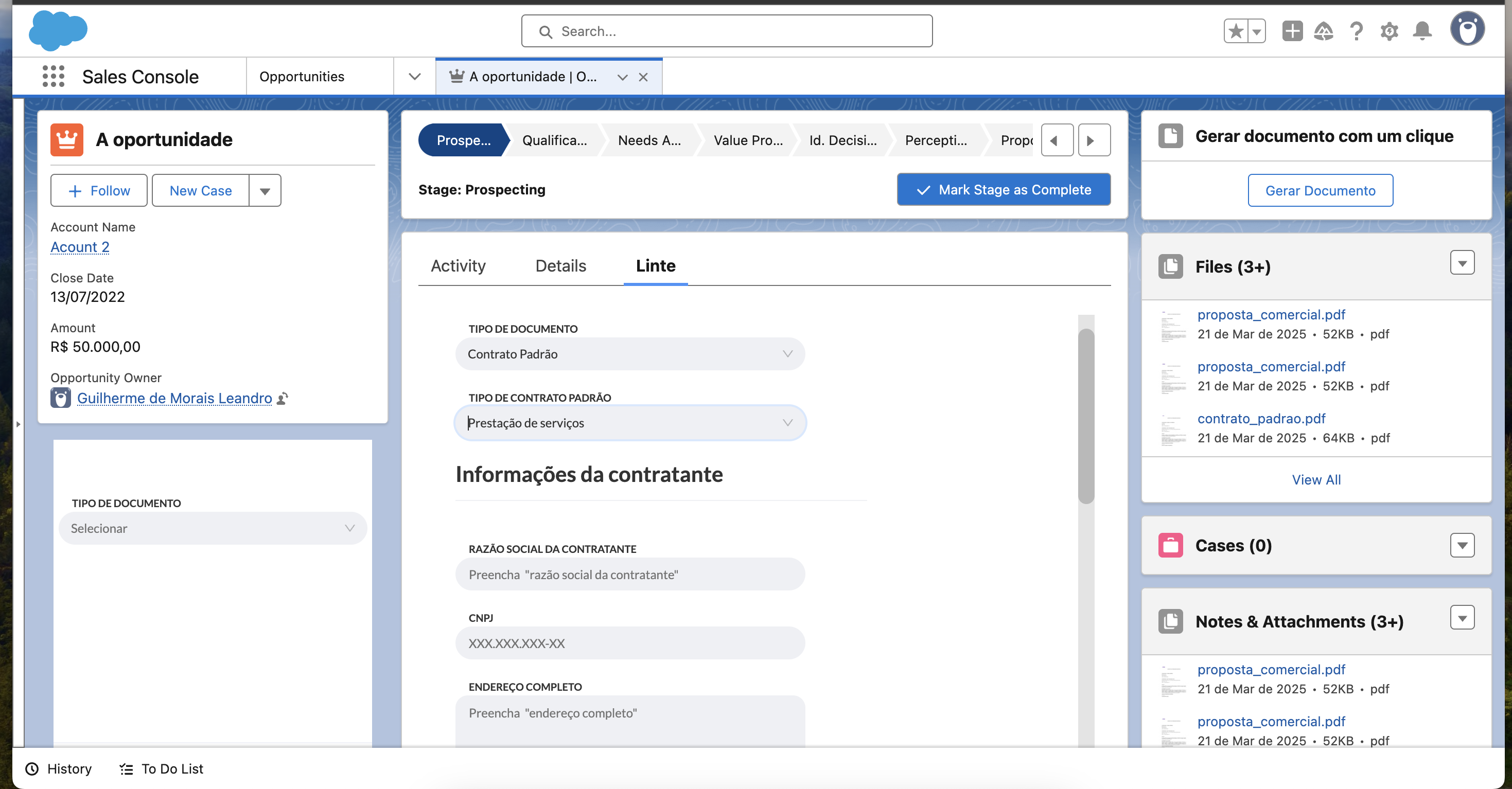 Integração Salesforce